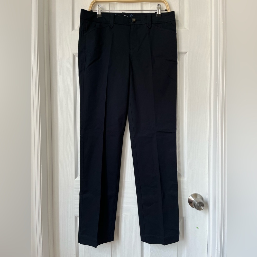 Robert Graham Kendra Dress Pants Cotton Stretch Size 10 Navy
